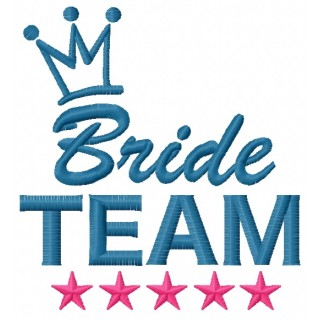 Bride team embroidery design - Embroidery Design