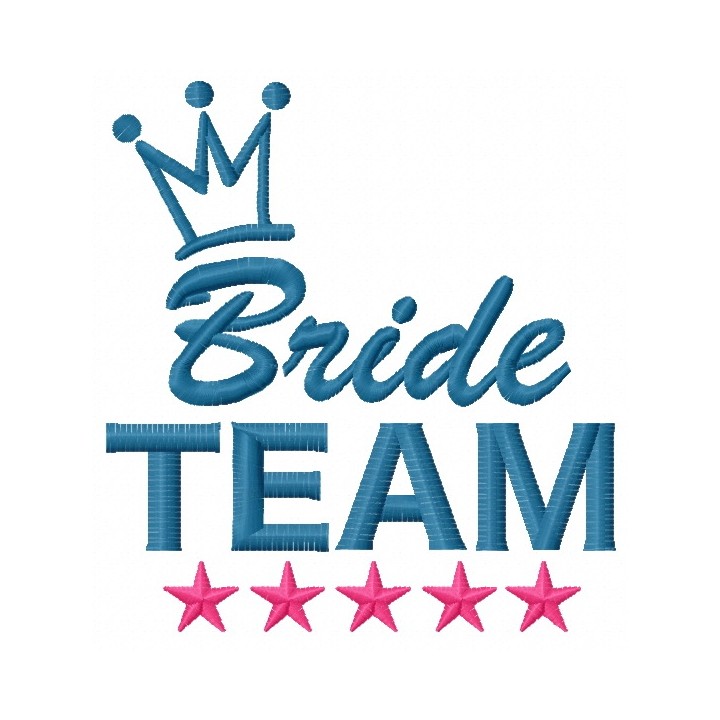 Bride team embroidery design - Embroidery Design