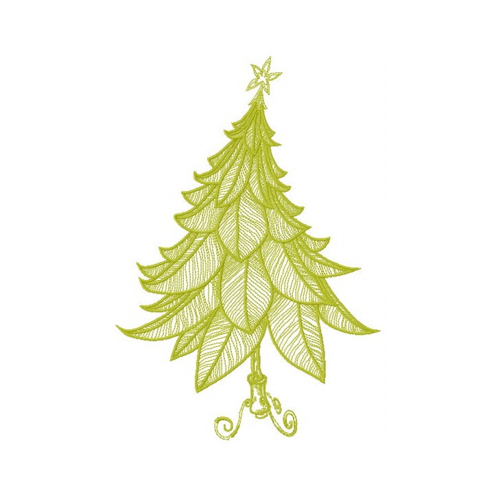 Funny Christmas tree 2 embroidery design - Embroidery Design