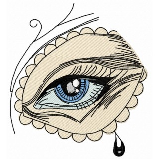 Girls's tears 3 embroidery design - Embroidery Design