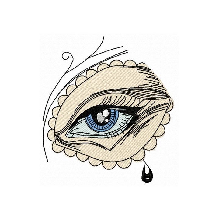 Girls's tears 3 embroidery design - Embroidery Design