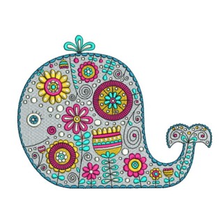 Whale 3 embroidery design - Embroidery Design