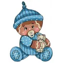 Gingerbread boy embroidery design showcasing a cute, festive stitched motif for holiday projects.