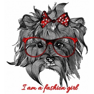 I'm a fashion girl embroidery design - Embroidery Design