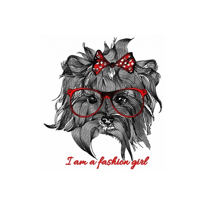I'm a fashion girl embroidery design - Embroidery Design