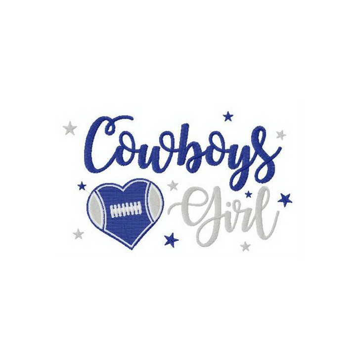 Cowboys girl embroidery design - Embroidery Design