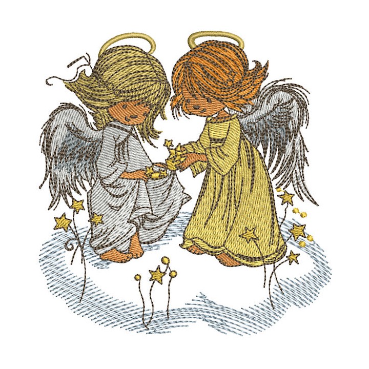 Stars for angels embroidery design - Embroidery Design