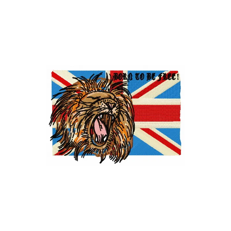 Preview of the 'Born to be Free' embroidery design showcasing intricate stitching for creative projects.