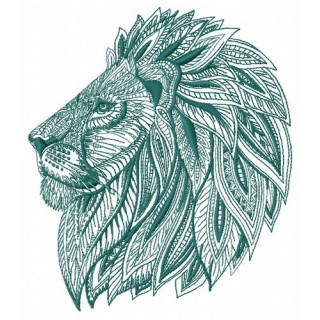 Mosaic lion 3 embroidery design - Embroidery Design
