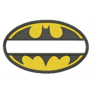 Batman oval monogram embroidery design - Embroidery Design