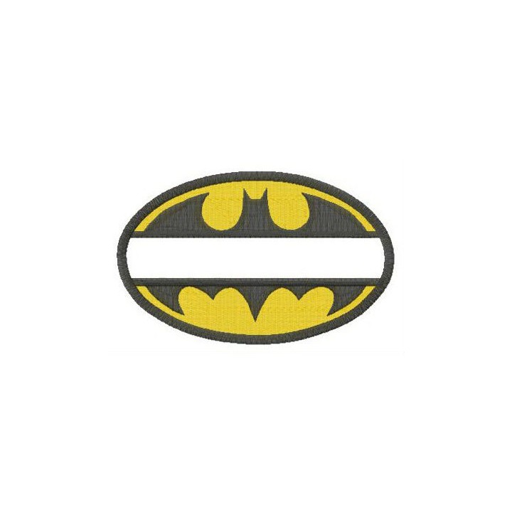 Batman oval monogram embroidery design - Embroidery Design