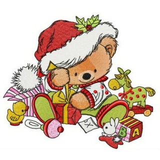 A lot of Christmas presents embroidery design - Embroidery Design