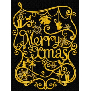 Merry Christmas 8 embroidery design - Embroidery Design