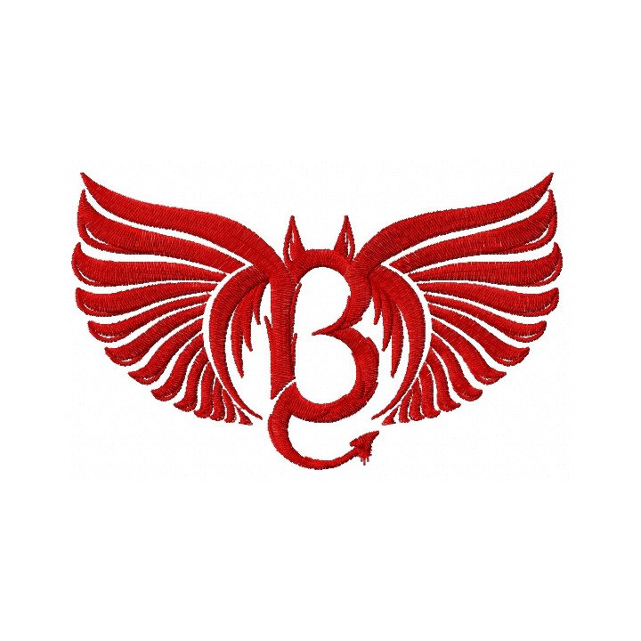 Bad angel embroidery design - Embroidery Design