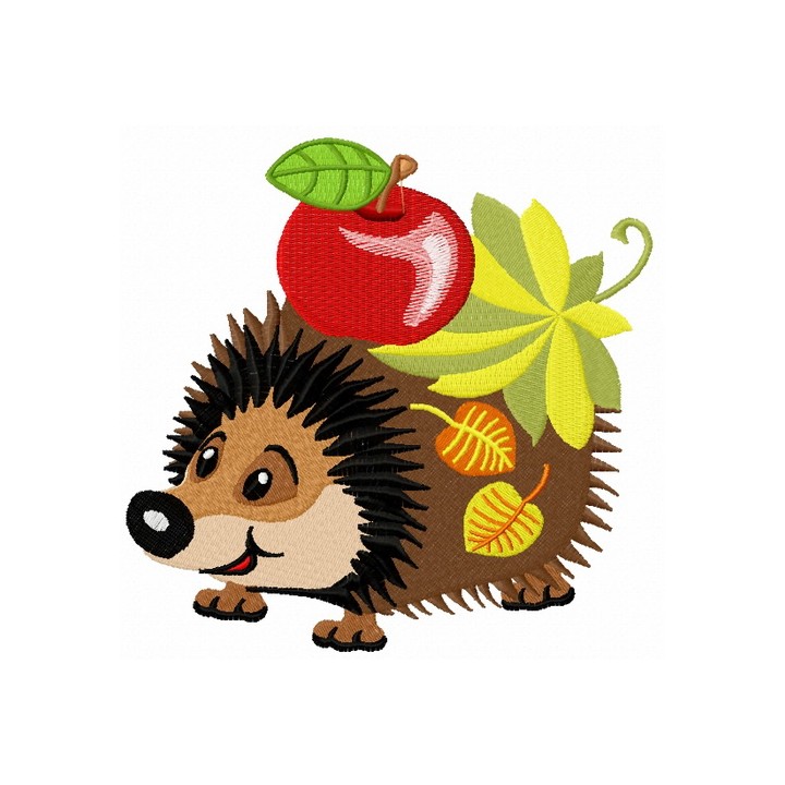 Cute hedgehog embroidery design - Embroidery Design
