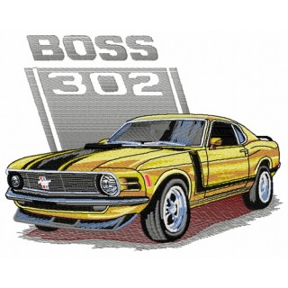 BOSS 302 car embroidery design - Embroidery Design