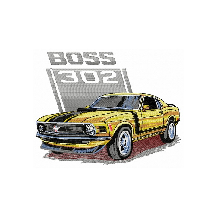 BOSS 302 car embroidery design - Embroidery Design