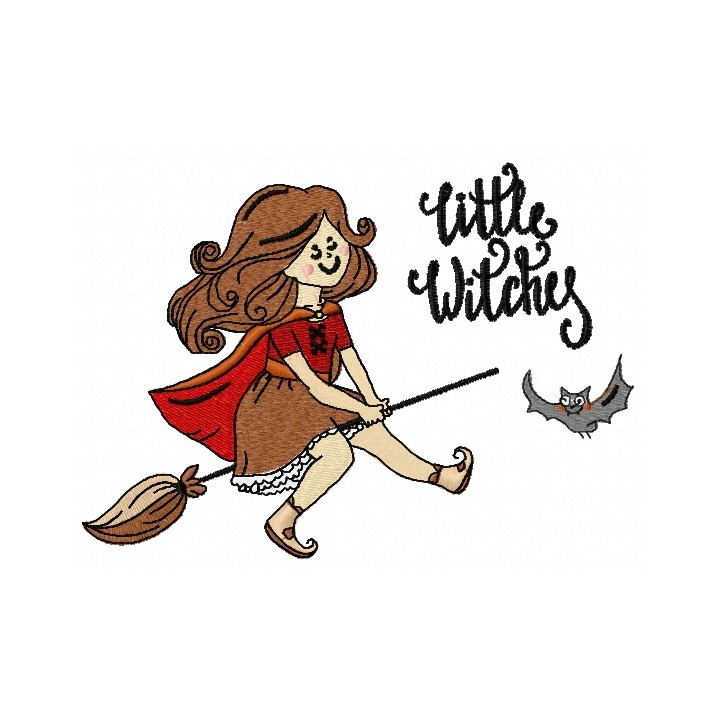 Little witches 6 embroidery design - Embroidery Design
