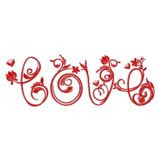 Love 3 embroidery design - Embroidery Design
