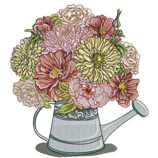 Summer bouquet embroidery design - Embroidery Design