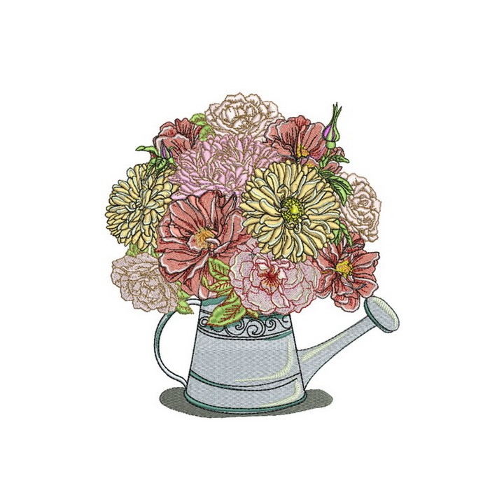 Summer bouquet embroidery design - Embroidery Design