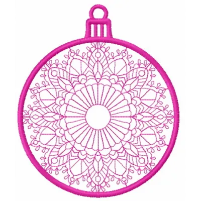Preview of Christmas ball 5 embroidery design featuring a festive ornament for holiday crafting.