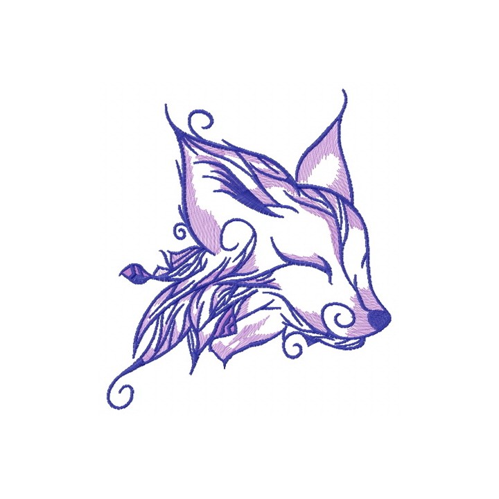 Forest fox spirit 4 embroidery design - Embroidery Design