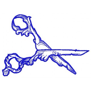 Gothic scissors 4 embroidery design - Embroidery Design