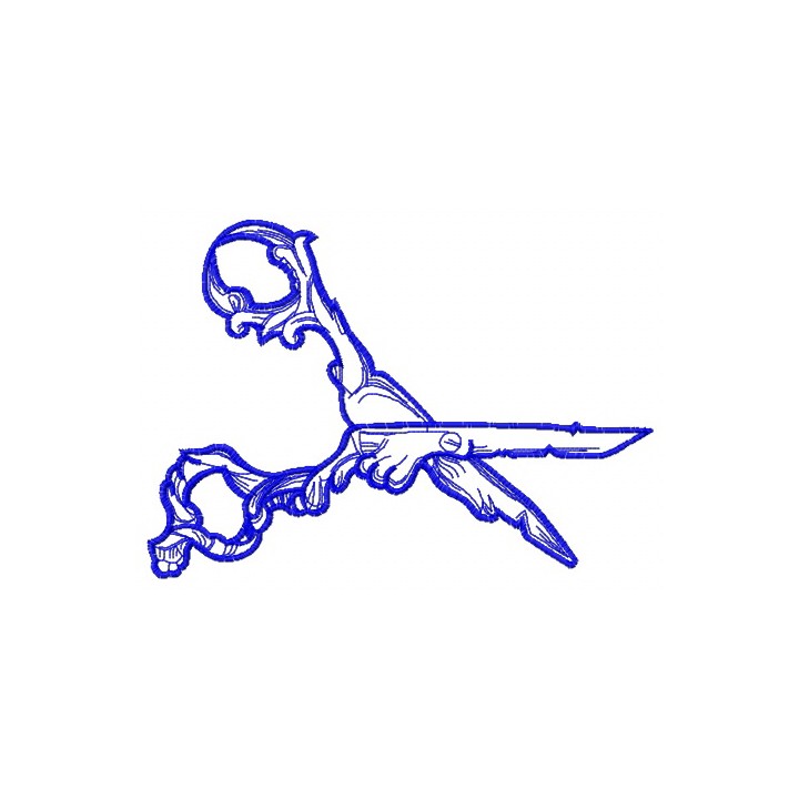 Gothic scissors 4 embroidery design - Embroidery Design