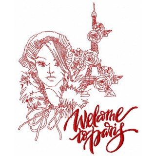Welcome to Paris 2 embroidery design - Embroidery Design