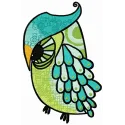 Grouchy owl 2 embroidery design showcasing a whimsical owl motif suitable for various stitching projects.