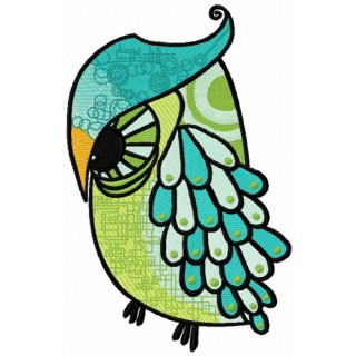 Grouchy owl 2 embroidery design - Embroidery Design