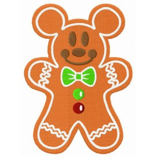 Gingerbread Mickey Mouse embroidery design - Embroidery Design