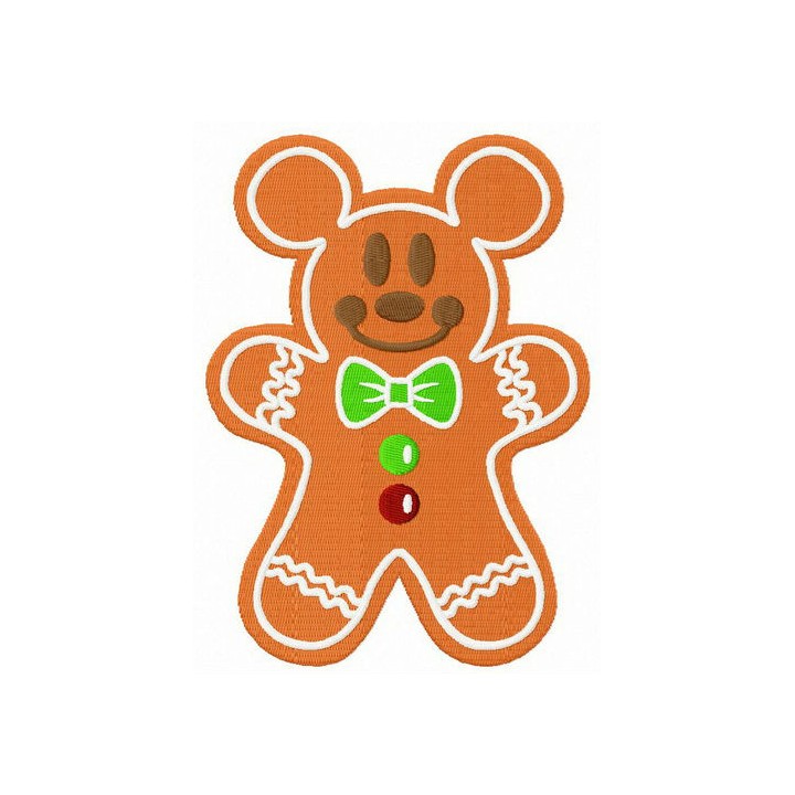 Gingerbread Mickey Mouse embroidery design - Embroidery Design