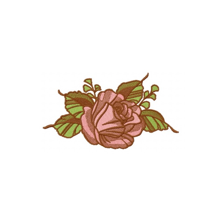 Tender rose embroidery design - Embroidery Design