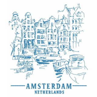 Amsterdam Netherlands 5 embroidery design - Embroidery Design