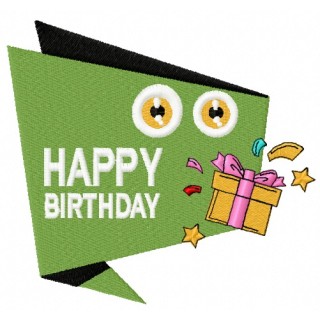Happy birthday embroidery design - Embroidery Design