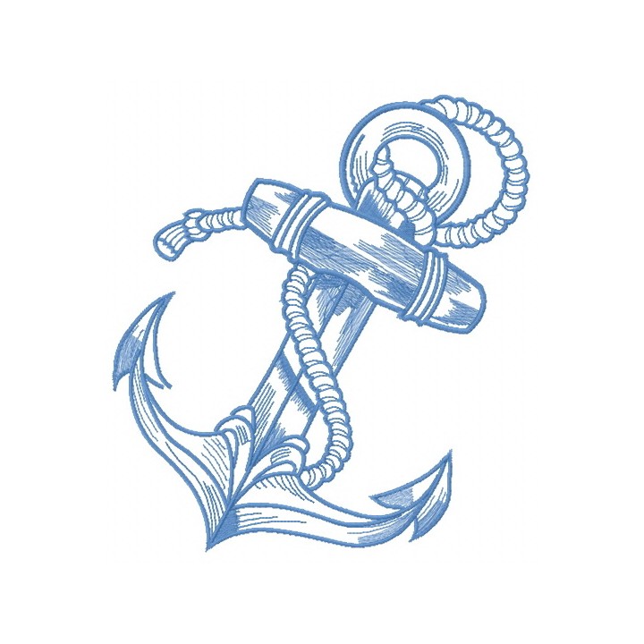 River anchor 2 embroidery design - Embroidery Design