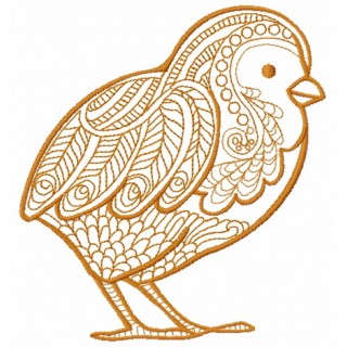 Mosaic chicken embroidery design - Embroidery Design