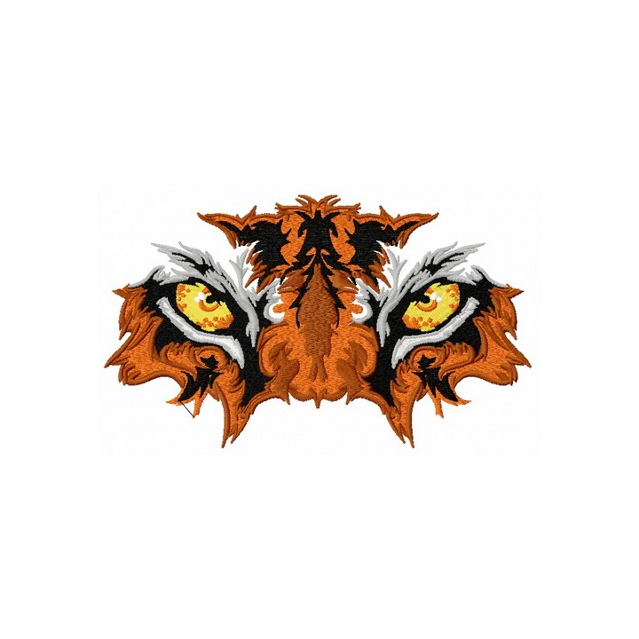 Tiger's eyes embroidery design - Embroidery Design
