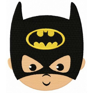 Baby Batman face embroidery design - Embroidery Design