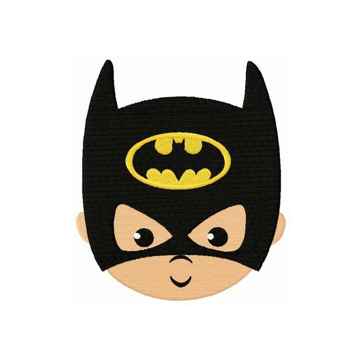 Baby Batman face embroidery design - Embroidery Design