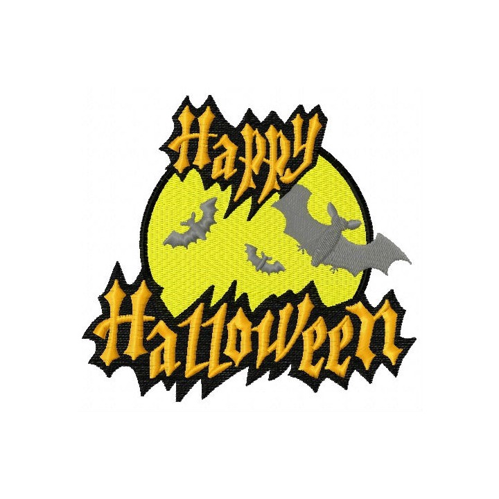 Happy Halloween 3 embroidery design - Embroidery Design