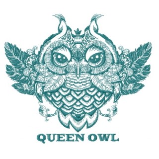 Queen owl embroidery design - Embroidery Design