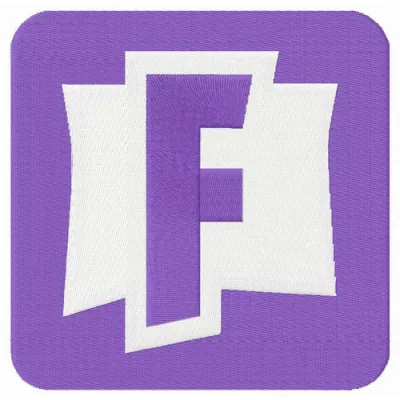 Fortnite alternative logo embroidery design showcasing vibrant stitching patterns for fans and crafters.