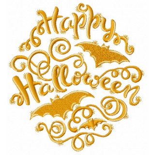 Happy Halloween embroidery design - Embroidery Design