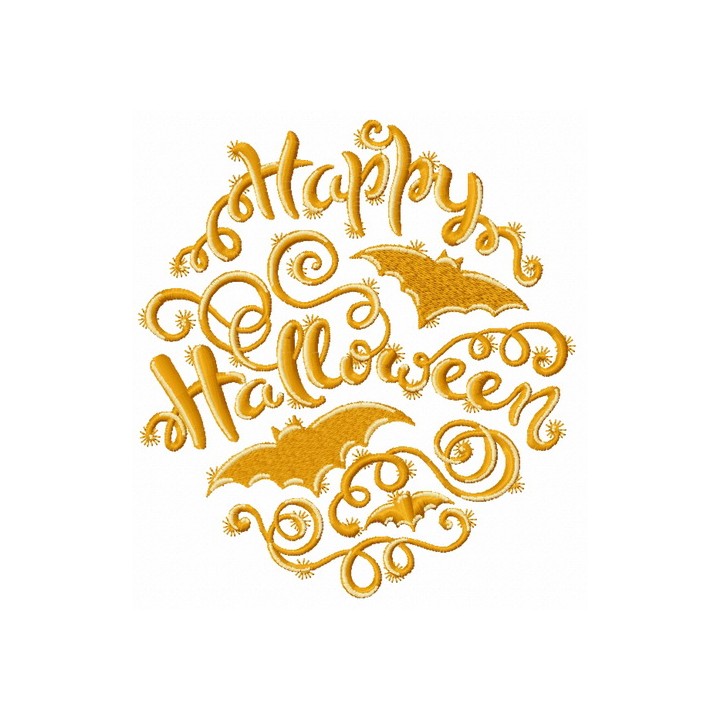 Happy Halloween embroidery design - Embroidery Design