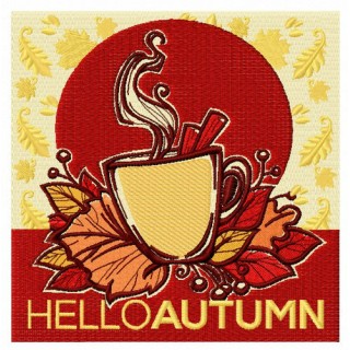 Hello autumn embroidery design - Embroidery Design