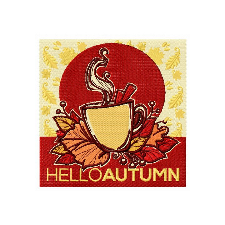 Hello autumn embroidery design - Embroidery Design