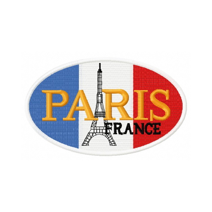 Paris France embroidery design - Embroidery Design